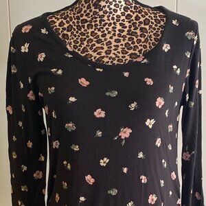 GAP Maternity Navy‎ Floral T-Shirt Dress Size Small C2